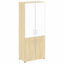 Шкаф книжный со стеклом в раме (без топа) LT-ST1.2R white на Officeplan24.ru